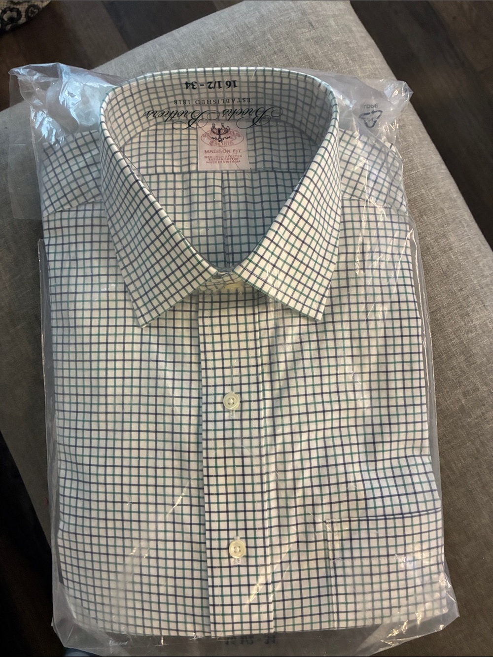 Men’s Brooks Brothers Madison fit non-iron stretch button down shirt NWT